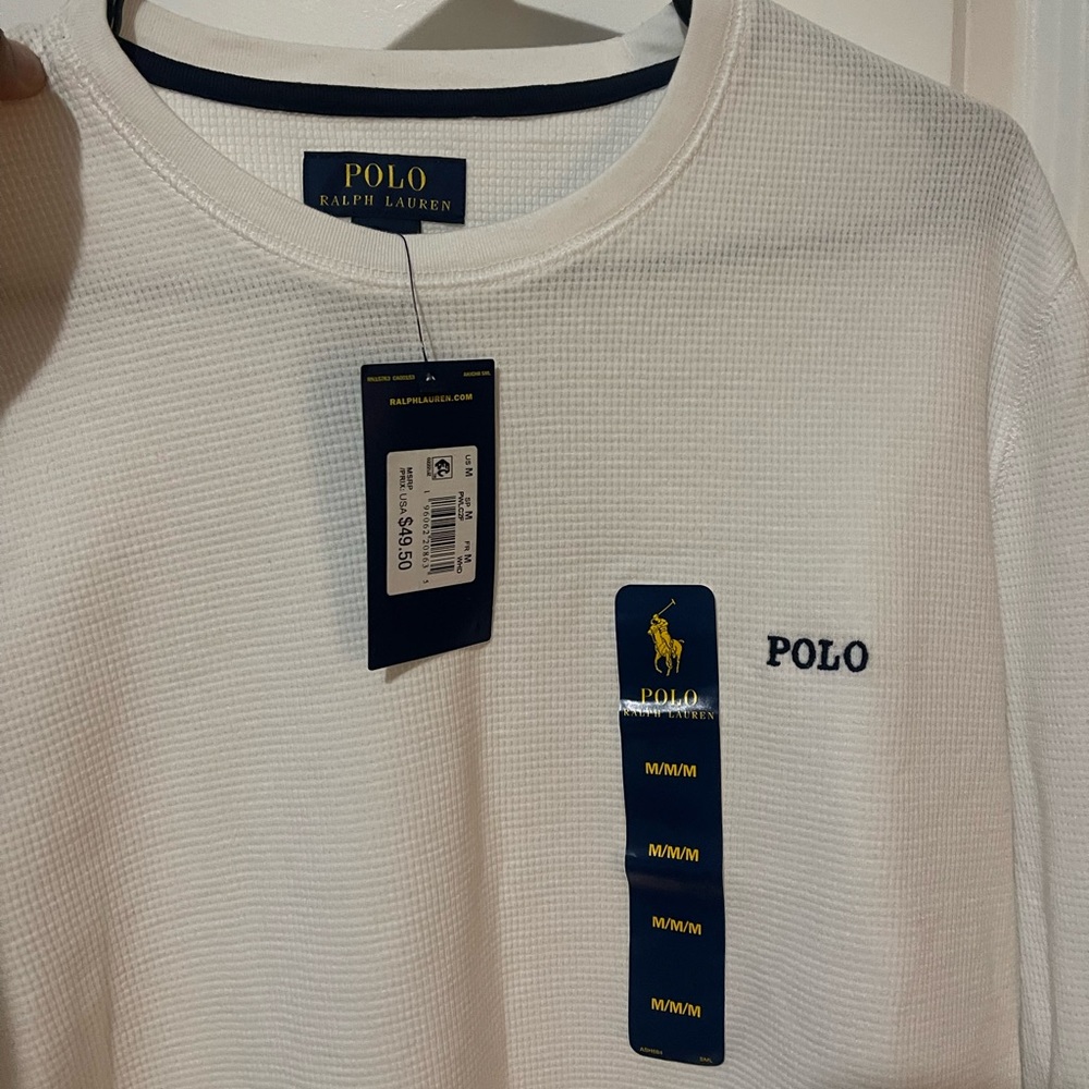 Polo Ralph Lauren Long sleeve T Shirt White Sz M